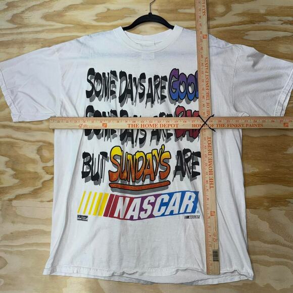 Vintage y2k checkered flag sports nascar SUNDAYS 90s t-shirt - Picture 3 of 4